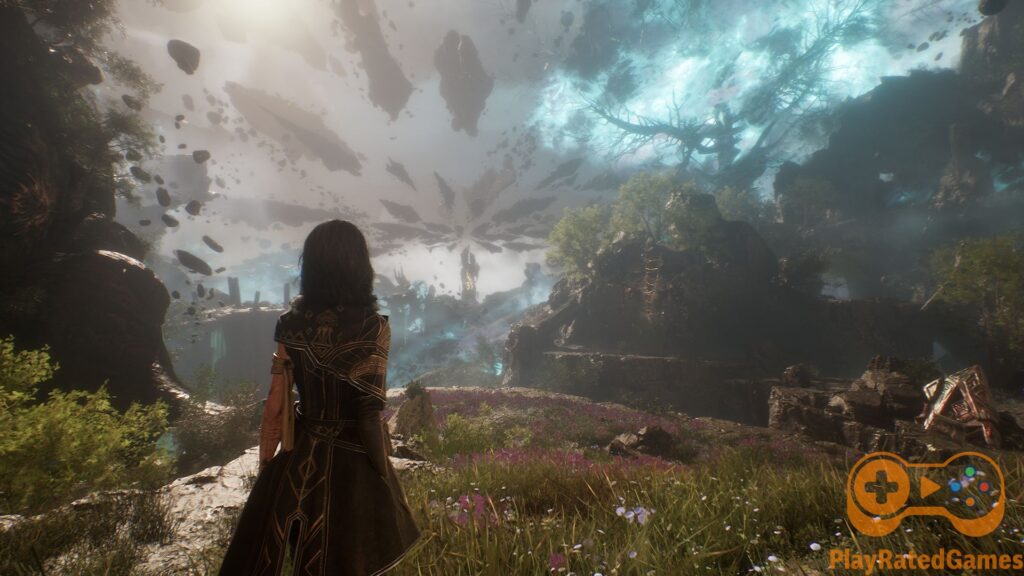 A girl overlooks a vista in Expedition 33 review