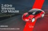 Red sports car-style wireless computer mouse with LED headlights