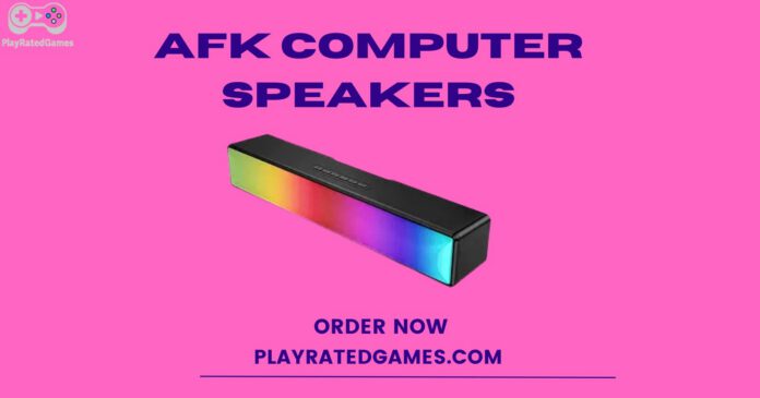 AFK RGB Gaming Computer Speakers – Bluetooth 5.1 Soundbar with Stereo Audio "AFK RGB Computer Sound Bar with Bluetooth 5.1, USB Power, and Stereo Speakers"