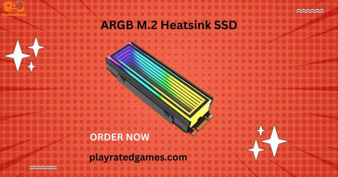 OwlTree ARGB M.2 SSD Heatsink with aluminum body and thermal pads for NVMe 2280 drives