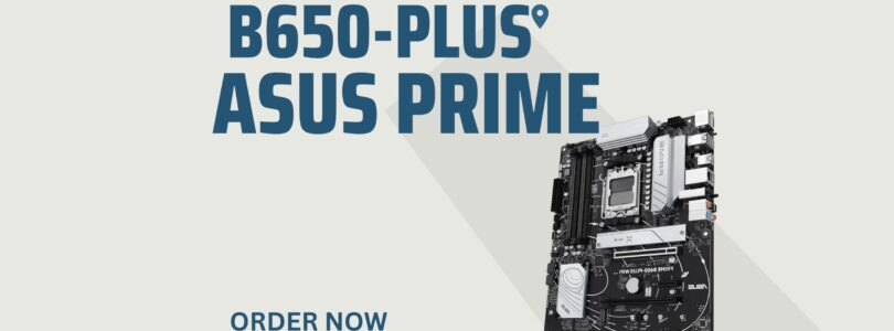 ASUS TUF GAMING B650M-PLUS WIFI mATX motherboard with AM5 socket, PCIe 5.0, WiFi 6, DDR5 RAM support, and RGB lighting.