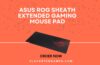 "ASUS ROG Sheath Black XXL Gaming Mouse Pad with Non-Slip Rubber Base and Stitched Edges"