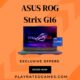 ASUS ROG Strix G16 (2025) Gaming Laptop with RGB lighting, 16-inch display, and sleek Eclipse Gray design