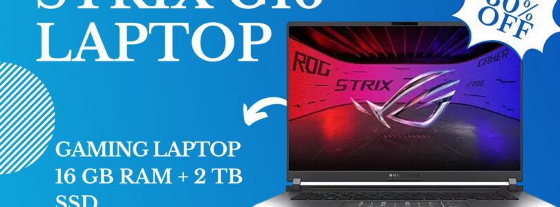 ASUS ROG Strix G16 2025 Gaming Laptop in Eclipse Gray with RGB keyboard and 16-inch 165Hz display