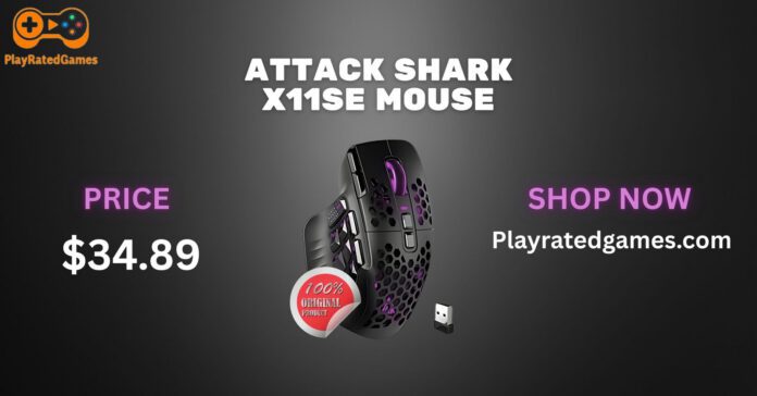 ATTACK SHARK X11SE RGB Gaming Mouse with Ergonomic Design and Side Buttons