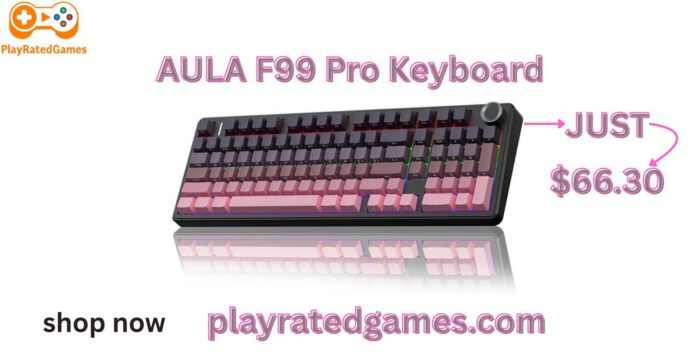 "AULA F99 Wireless Mechanical Gaming Keyboard with RGB Backlit Keys and Tri-Mode Connectivity"
