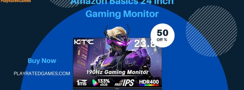 Amazon Basics 24 Inch FHD 1080P Gaming Monitor with 165Hz Refresh Rate and 1ms Response Time
