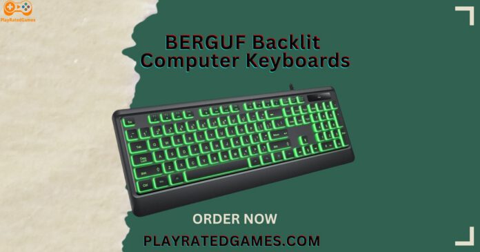 KOPJIPPOM Large Print Backlit USB Keyboard – 7 Color Options Large print USB wired keyboard with 7-color backlight for seniors and visually impaired users