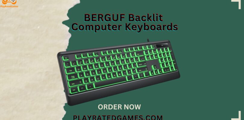 Large print USB wired keyboard with 7-color backlight for seniors and visually impaired users