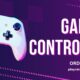 Midnight Black gaming controller with purple-pink lighting on a dark gradient background promoting a controller from PlayRatedGames.