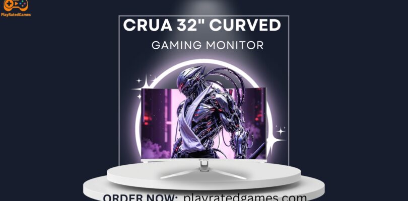 CRUA 32-Inch Curved Gaming Monitor with 1800R curvature, 165Hz/200Hz refresh rate, and VA panel