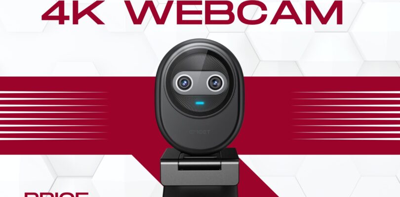 EMEET Piko 4K Webcam with Dual-Camera Design and Built-in Microphones