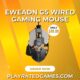 EWEADN G5 Wired Gaming Mouse in Black and Gold with ergonomic design, RGB lighting, and 9 programmable buttons.