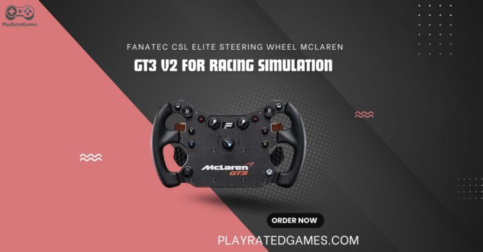 Fanatec CSL Elite McLaren GT3 v2 Sim Racing Steering Wheel for PC, Xbox, and PlayStation