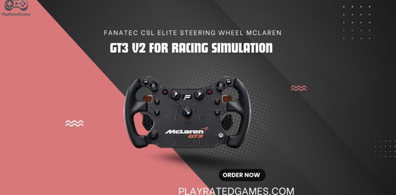 Fanatec CSL Elite McLaren GT3 v2 Sim Racing Steering Wheel for PC, Xbox, and PlayStation