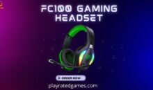 FC100 Gaming Headset with Microphone, RGB Light, Over-Ear Design for PS5, Xbox, PC, and Switch