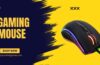 White ATTACK SHARK X11SE lightweight wireless gaming mouse with ergonomic design and RGB lighting on a bold promotional background.
