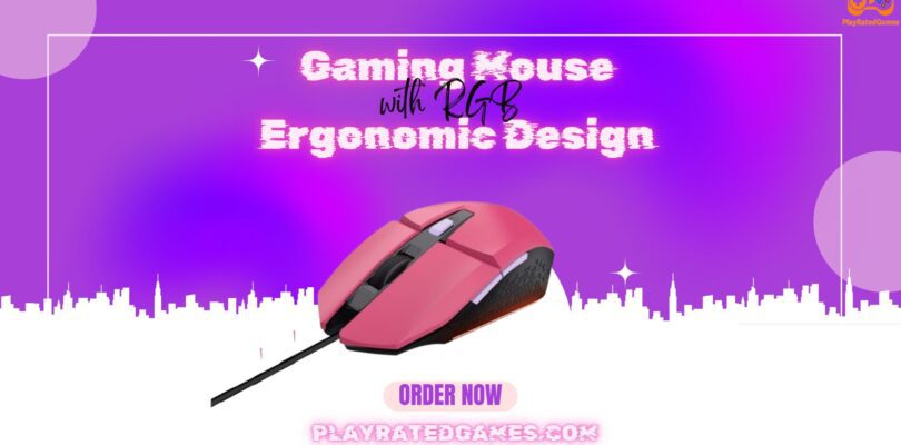 Redragon wireless gaming mouse with RGB lighting, ergonomic design, and 8000 DPI settings