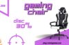 Homall Ergonomic Gaming Chair in White with Adjustable Headrest and Lumbar Support