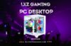 White LXZ Gaming Desktop Tower with RGB lighting, Intel Core i7-14700KF, RTX 4070, and glass side panel