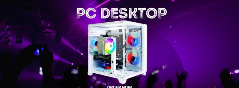 White LXZ Gaming Desktop Tower with RGB lighting, Intel Core i7-14700KF, RTX 4070, and glass side panel