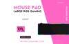 Black RGB Gaming Mouse Pad with 15 Light Modes and Wireless Charging, extended size for keyboard and mouse