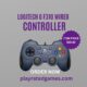 Logitech F310 Wired Gamepad Controller with USB connection, black and blue color, ergonomic design