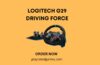 Logitech G29 Driving Force Racing Wheel and Floor Pedals in black with leather steering wheel cover and stainless steel paddle shifters