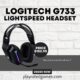 Logitech G733 Lightspeed wireless gaming headset in black with RGB lighting and suspension headband