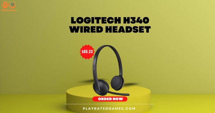 Logitech H151 Wired Stereo Headset with Noise-Cancelling Microphone and 3.5mm Jack