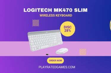 Logitech MK470 Slim Wireless Keyboard and Mouse Combo in Off White with Compact Layout