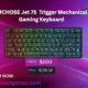 JOMKIZ MCHOSE Jet 75 magnetic switch mechanical gaming keyboard with RGB backlighting in black color