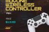 MOVONE Wireless Controller for PS4 in white and black with dual vibration and touchpad