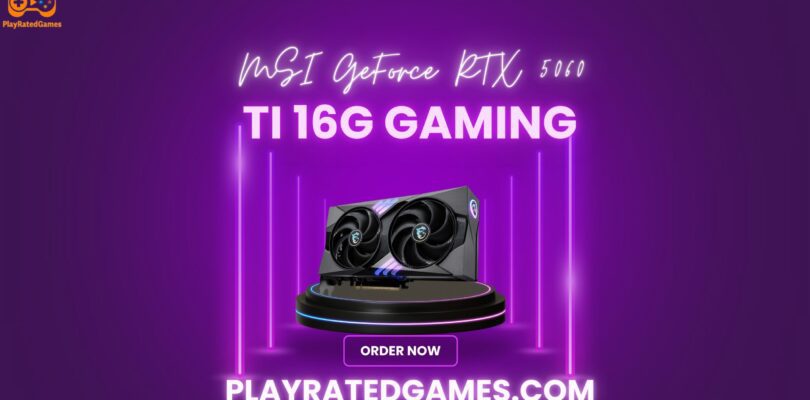 MSI GeForce RTX 5060 Ti 16G Gaming Trio OC Graphics Card with RGB lighting and triple-fan cooling system