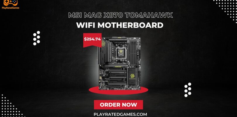 MSI MAG X870 Tomahawk WiFi Gaming Motherboard - AM5, DDR5, Wi-Fi 7, PCIe 5.0