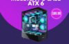 MUSETEX K2 ATX Mid-Tower Gaming PC Case with Dual Tempered Glass and 6 ARGB Fans