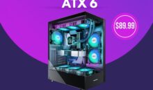 MUSETEX K2 ATX Mid-Tower Gaming PC Case with Dual Tempered Glass and 6 ARGB Fans