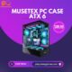 MUSETEX K2 ATX Mid-Tower Gaming PC Case with Dual Tempered Glass and 6 ARGB Fans