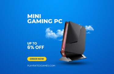 TOPGRO T1-Pro Mini Gaming PC with Intel Core i9, RTX 4060, RGB lighting, and compact black case.