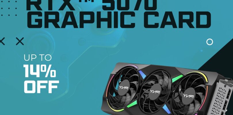 PNY GeForce RTX 5070 ARGB Triple Fan Graphics Card with RGB Lighting