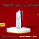 PlayStation 5 Slim Console with DualSense Controller on white background