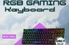 Retro-style RK ROYAL KLUDGE S108 Mechanical Gaming Keyboard with RGB backlighting and round keycaps in black.