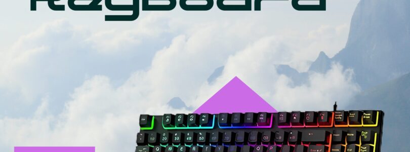 Retro-style RK ROYAL KLUDGE S108 Mechanical Gaming Keyboard with RGB backlighting and round keycaps in black.