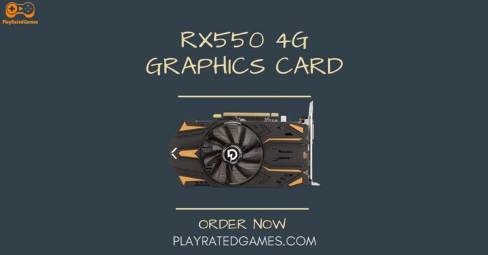 SAPLOS Radeon RX 550 Graphics Card with 4GB GDDR5, DisplayPort, HDMI, and DVI Ports