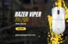 Razer Viper V3 Pro wireless gaming mouse in white with RGB lighting and lightweight symmetrical design