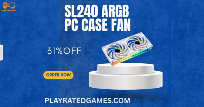 ICOLER SL120 120mm ARGB Case Fan with Real-Time RPM Display SL120 ARGB PC Case Fan with Infinity Mirror Design and Digital RPM Display