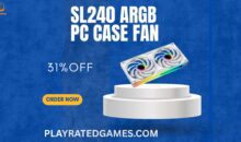SL120 ARGB PC Case Fan with Infinity Mirror Design and Digital RPM Display