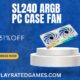SL120 ARGB PC Case Fan with Infinity Mirror Design and Digital RPM Display