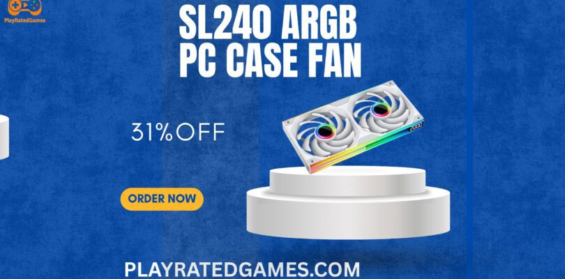 SL120 ARGB PC Case Fan with Infinity Mirror Design and Digital RPM Display