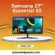 Samsung 27-inch Essential S3 curved monitor with 100Hz refresh rate and Full HD resolution